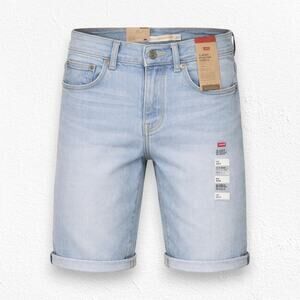 Levi's Light Wash Bermuda Rolled Cuff Classic Casual Denim Shorts Size 24